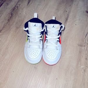 Air Jordan 1 mid neon yellow and orange